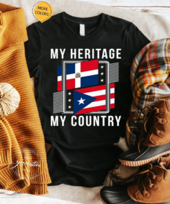 Puerto Rican And Dominican Pride Heritage Flag TShirt