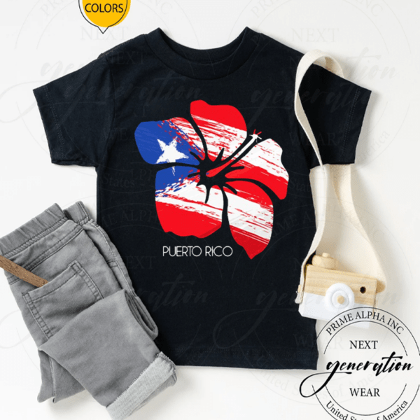 Puerto Rico Culture Roots Amapola Boricua Flag TShirt