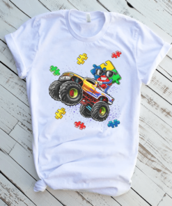 Puzzle Monstertruck Autism Awareness Month Shirts