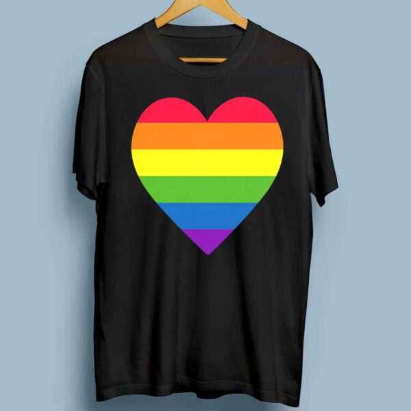 Rainbow Heart Flag T-Shirt