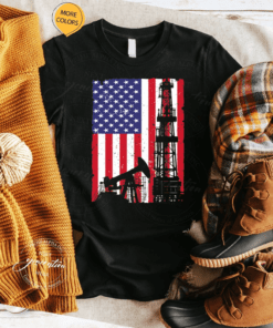 Roughneck Oil Field Trash Us Flag TShirt