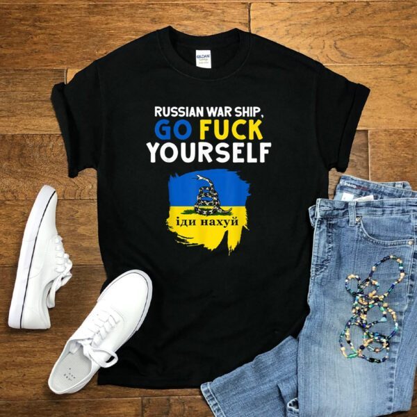 Snake Flag Russian Warship Go F Yourself Shirts