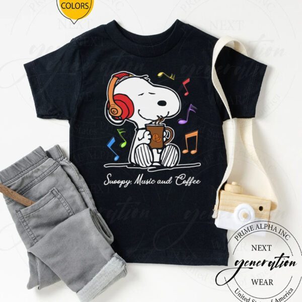 Snoopy Music And Coffee TShirt