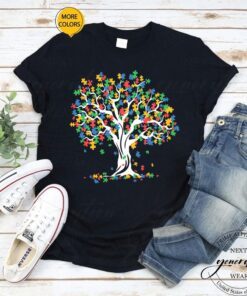 Tree Of Life Autism Awareness Month Gift Funny Asd Supporter Gift Shirts