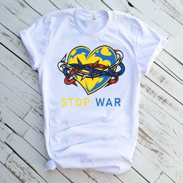 Ukraine Heart Stop War Gift Shirts