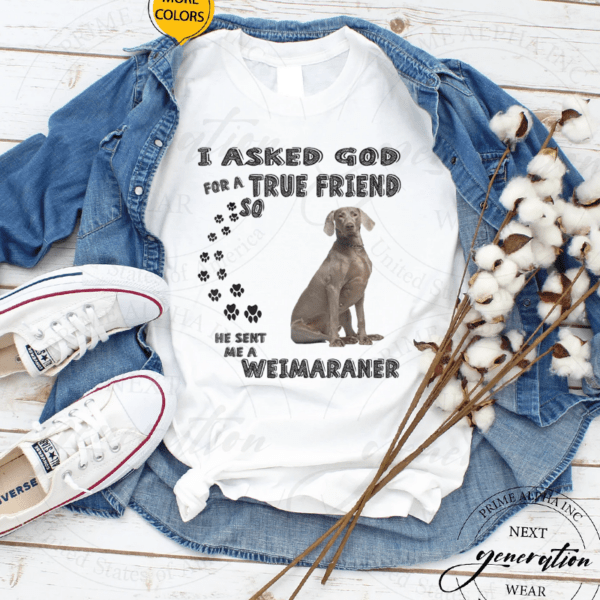 Weimaraner Quote Mom Weim Dad Costume, Cute Grey Hunting Dog T-Shirt