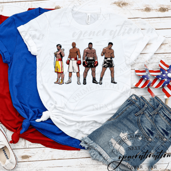 boxing greats over shirts