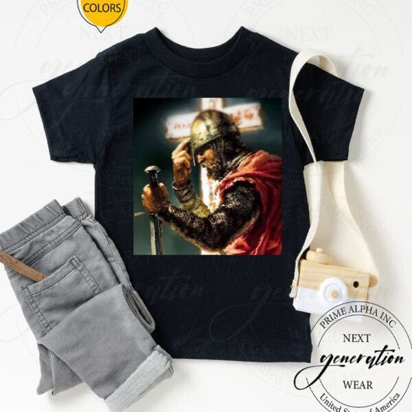 christian crusader rare art tshirt