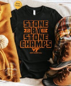 virginia tech basketball stone by stone champs tshirt