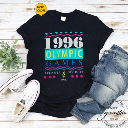 1996 Atlanta Olympics T-Shirt Games Atl Trendy Sporty Tee Shirt