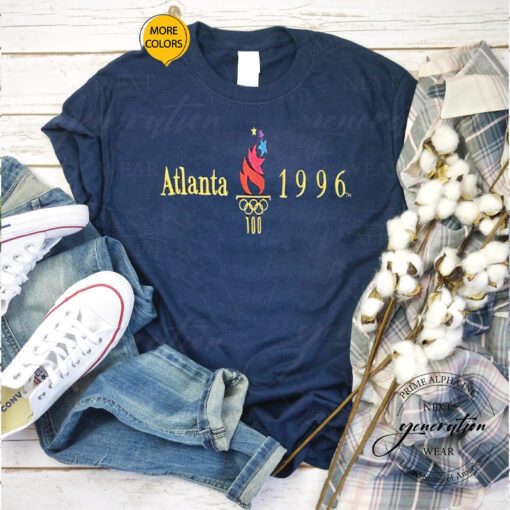 1996 Atlanta Olympics T-Shirt Vintage Champion USA Summer Shirts