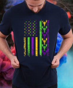 American Flag Mardi Gras T Shirt Mardi Gras Crawfish Outfit Shirts