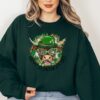 Buffalo Plaid Green Clover St Patricks Cow Shirts