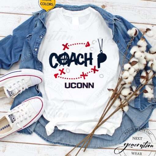 uconn basketball paige bueckers coach p tshirts