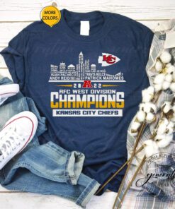 2023 Official Kansas City Chiefs 2022 AFC West Division Champions Players Name Skyline Men’s TShirt