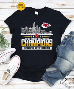 2023 Official Kansas City Chiefs 2022 AFC West Division Champions Players Name Skyline Men’s TShirts