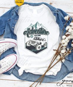 Adventure Is Calling Nice Jeep Peasant shirt