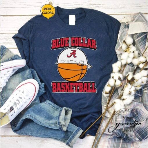 Alabama Crimson Tide Blue Collar Basketball TShirt