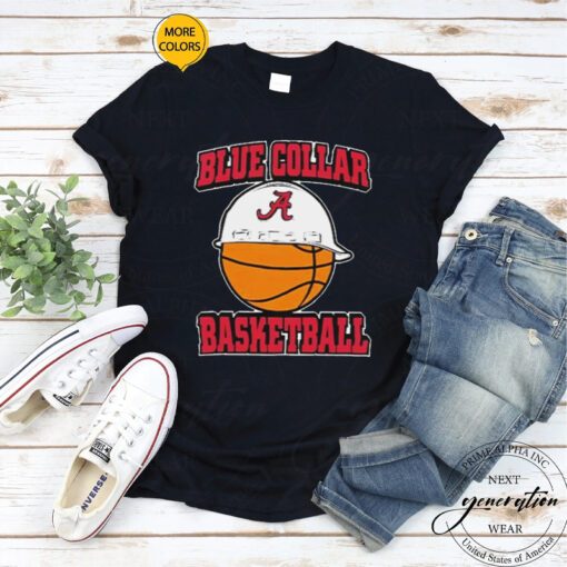 Alabama Crimson Tide Blue Collar Basketball TShirts