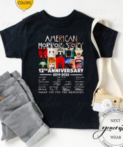 American Horror Story 12th Anniversary 2011-2023 Members Signature And Thank You For The Memories Shirt