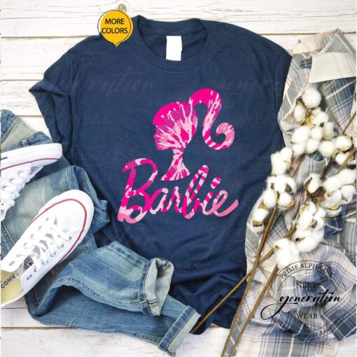 Barbie Birthday - Tie Dye Barbie Silhouette And Logo TShirt