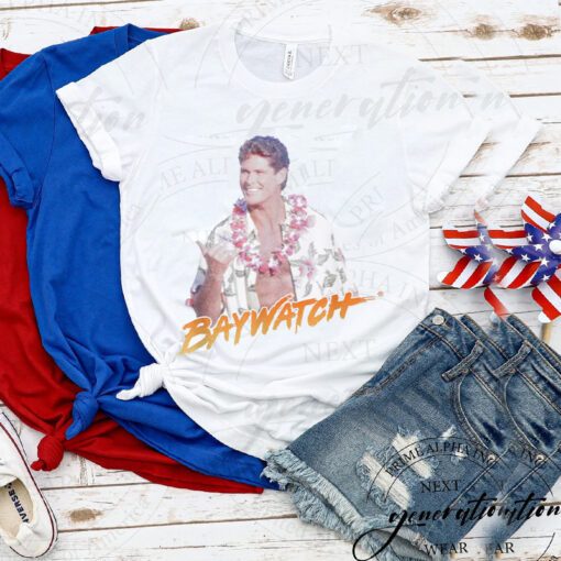 Baywatch T-Shirt Hawaiian Mitch Action Drama TV Series TShirt