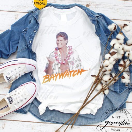 Baywatch T-Shirt Hawaiian Mitch Action Drama TV Series TShirts