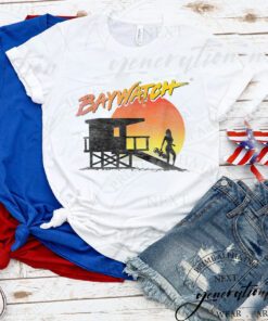 Baywatch T-Shirt Lifeguard Sunset Action Drama Comedy Shirts