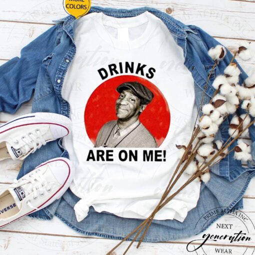 Bill Cosby T-Shirt Drinks Are On Me Comedy Trendy TeeShirts