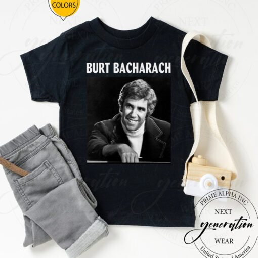 Black And White Portrait Burt Bacharach shirt