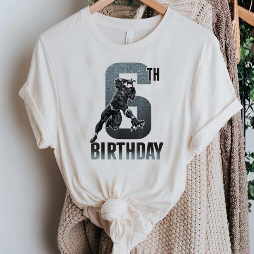 Black Panther Birthday - Action Pose 6th Birthday TShirts