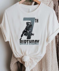 Black Panther Birthday - Action Pose 7th Birthday Shirt