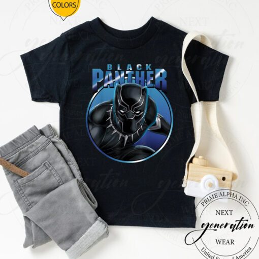 Black Panther Birthday - Marvel Avengers Circle Portrait TShirts