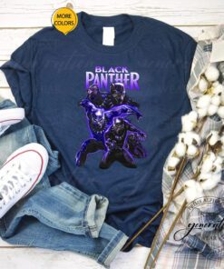 Black Panther Birthday - Wakanda Forever Purple Neon TShirt