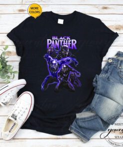 Black Panther Birthday - Wakanda Forever Purple Neon TShirts