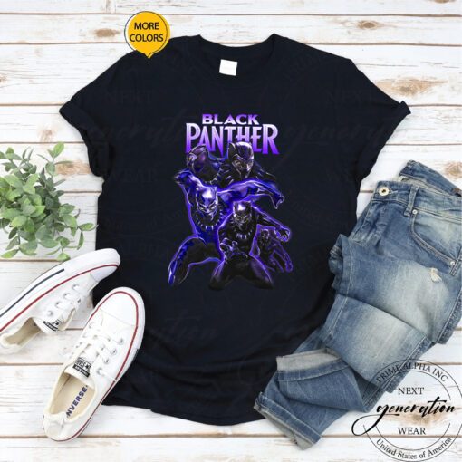 Black Panther Birthday - Wakanda Forever Purple Neon TShirts