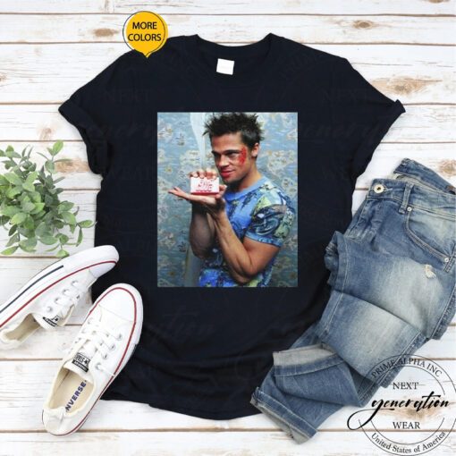 Brad Pitt T-Shirt Fight Club Brad Pitt 90s Movie shirts