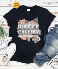 Cincinnati Bengals 2023 NFL Playoffs The Jungle is Calling Regional Franklin T-Shirt