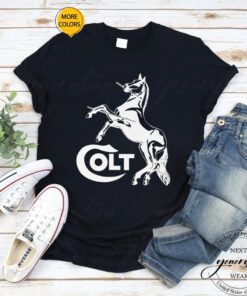 Colt Firearms Gun Horse Logo Funny Tee Shirt