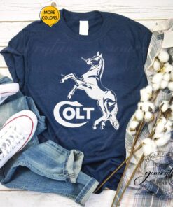 Colt Firearms Gun Horse Logo Funny TeeShirt