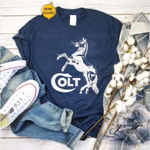 Colt Firearms Gun Horse Logo Funny TeeShirt