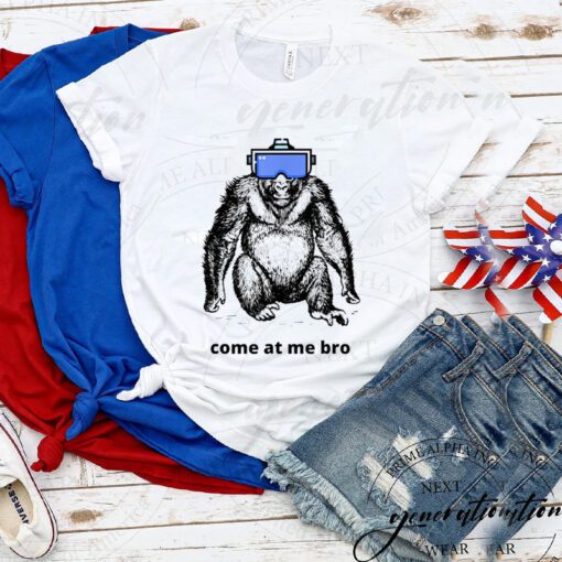 Come At Me Bro T-Shirt Funny Gorilla VR Game Virtual Shirts