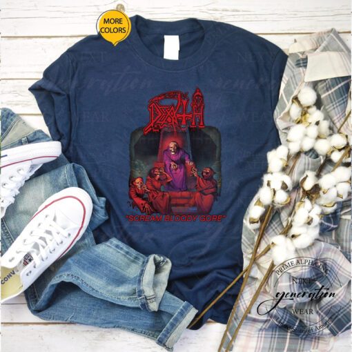 Death Scream Bloody Gore T-Shirt Rock Band Album Cover Shirts