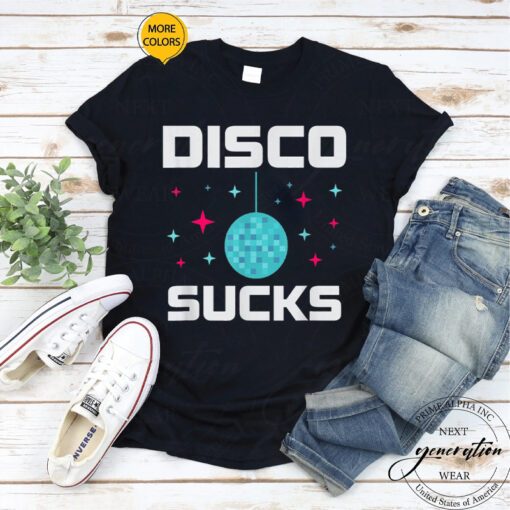 Disco Sucks T-Shirt Retro 70’s Vintage Nostalgic Seventies TShirts