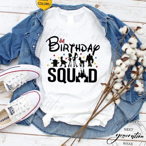 Disney Birthday Squad - Birthday Trip Family Matching TShirts