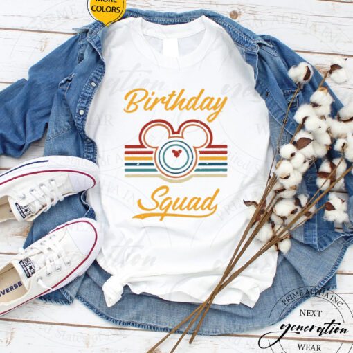 Disney Birthday Squad T-Shirt Birthday Party Couple Trip Shirt