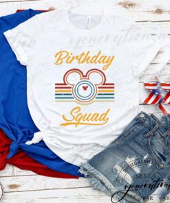 Disney Birthday Squad T-Shirt Birthday Party Couple Trip Shirts