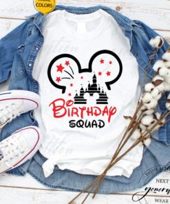 Disney Birthday Squad T-Shirt Minnie Mickey Couple Crew TShirt