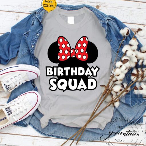 Disney Birthday Squad T-Shirt Vacation Birthday Family Crew Shirts