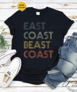 East Coast T Shirt Beast Coast Vintage Retro Design Tee Shirt